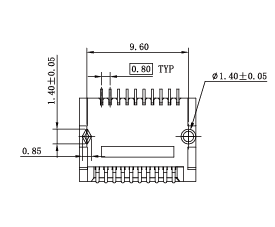 WHSFP30111D002 25G 1 × 1  SMD Connector Gold Plated15U  Connectors