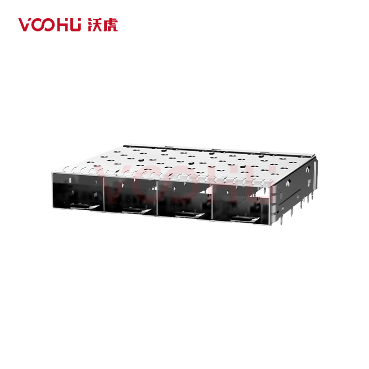 WH81-114-Y0022-1  SFP+ 1×4 10G Press-Fit Cage  Fiber Optic cages