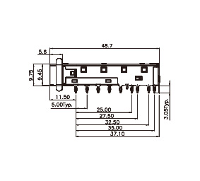 WH81-114-Y0010-1 SFP28 1×4 25G Cage+Gasket Fiber Optic cages