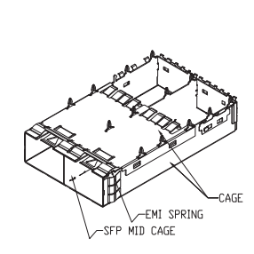 WHSFP30412W009 SFP28 1×2 25G Cage Fiber Optic cages