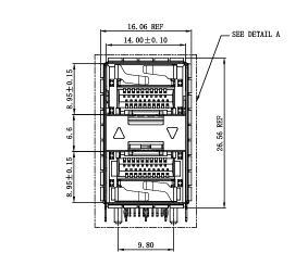 WHSFP32321F004 SFP28 2×1 25G Cage+Connectors Fiber Optic cages