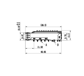 WHSFP30816W010 SFP28 1×6 25G Cage Heat Sink Fiber Optic cages