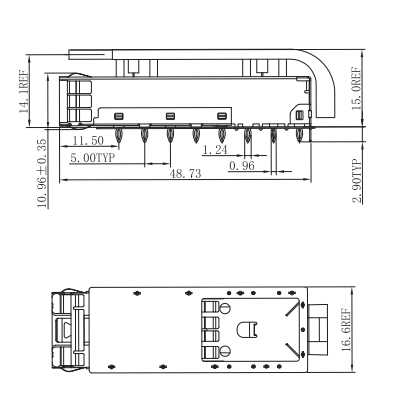 WHSFP30311W002 SFP28 1 × 1 25G Cage Fiber Optic cages